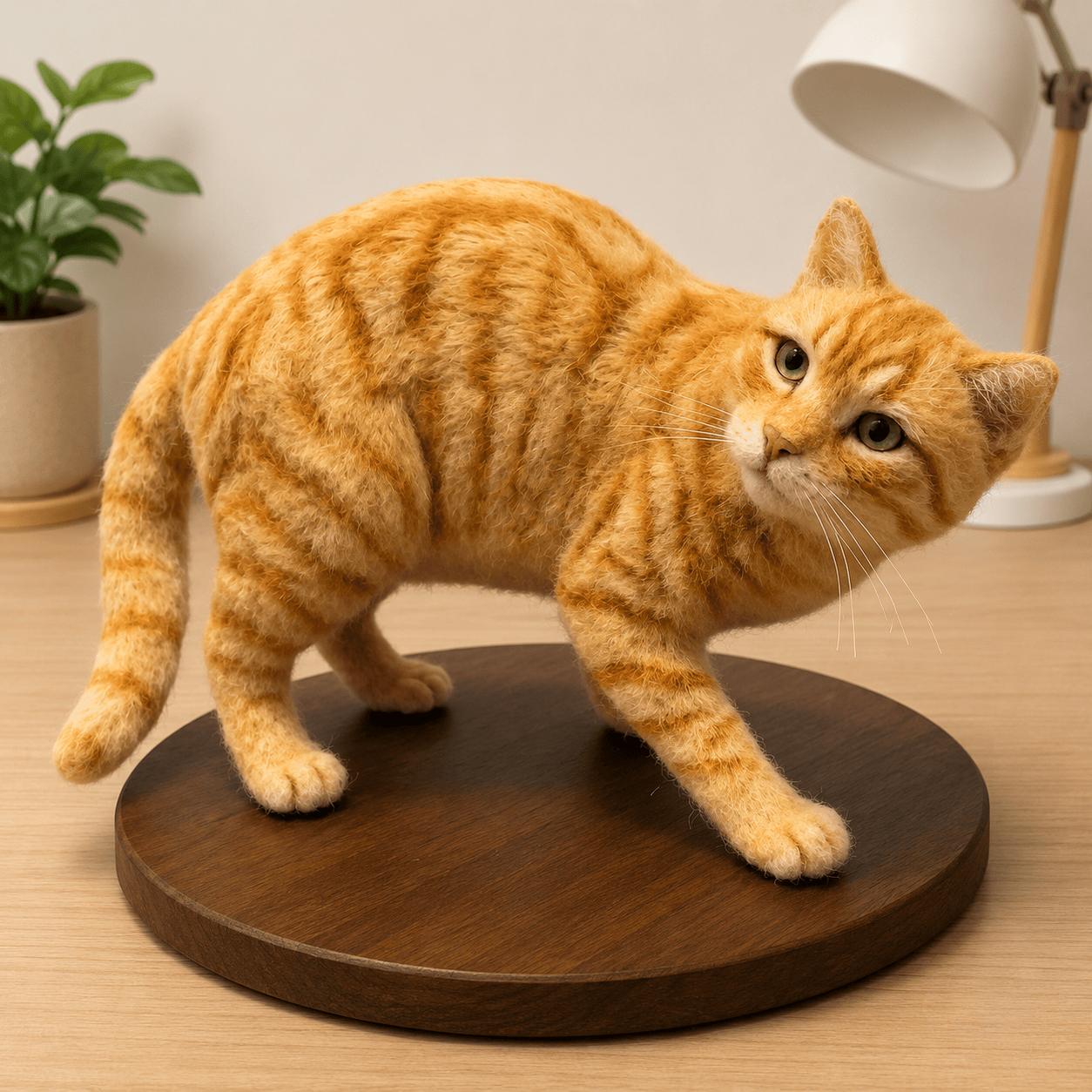 needle felted pet replica full body figurine