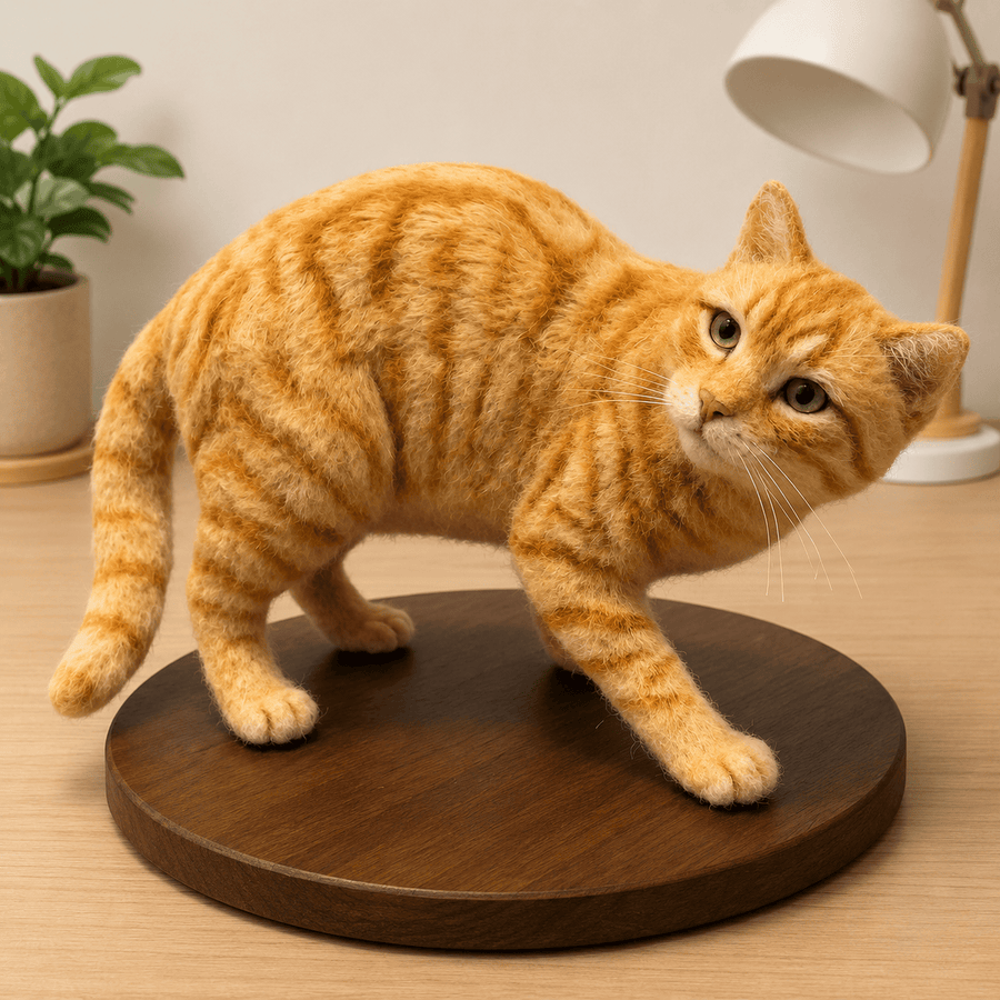 3D wool felt pet replica