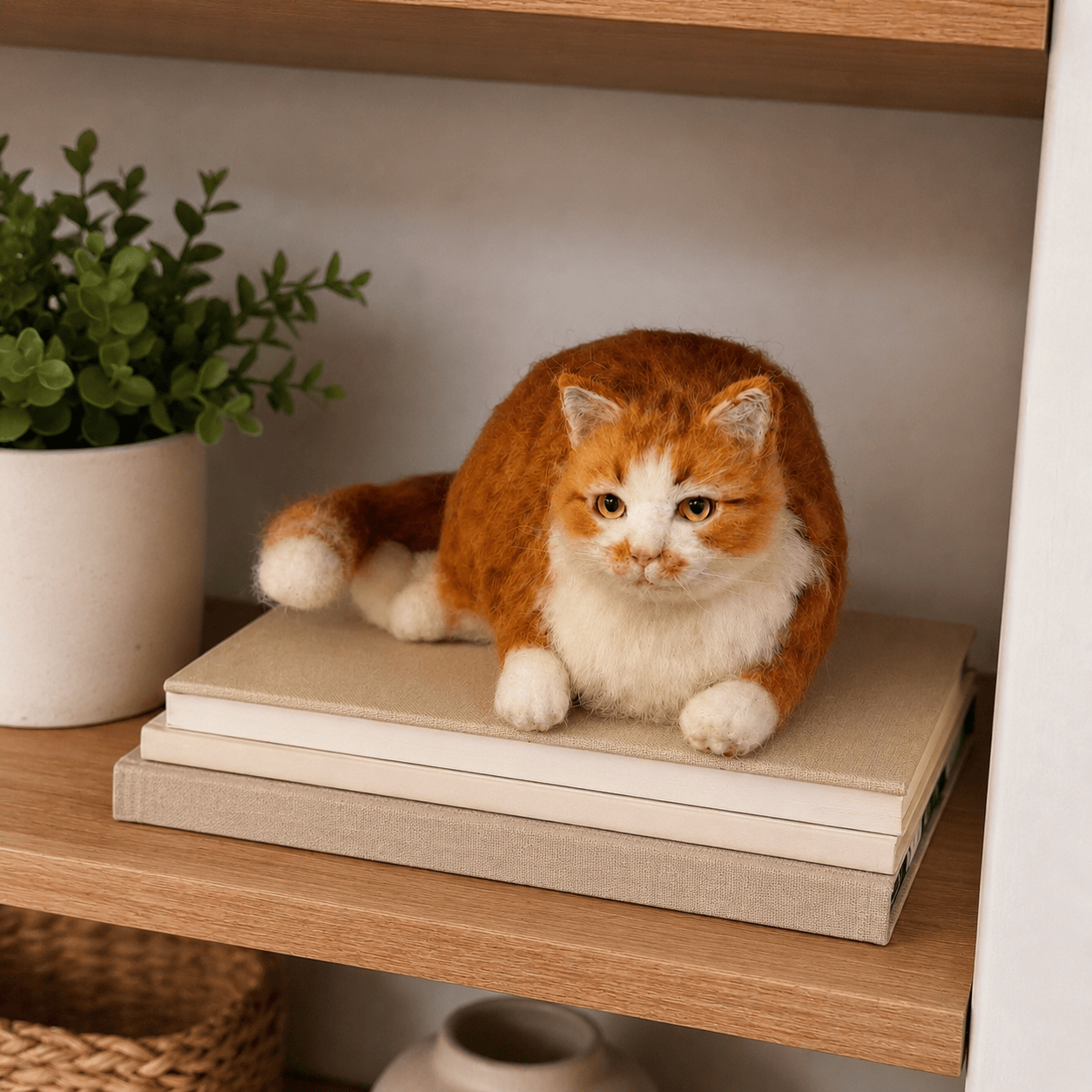 needle felted pet replica full body figurine