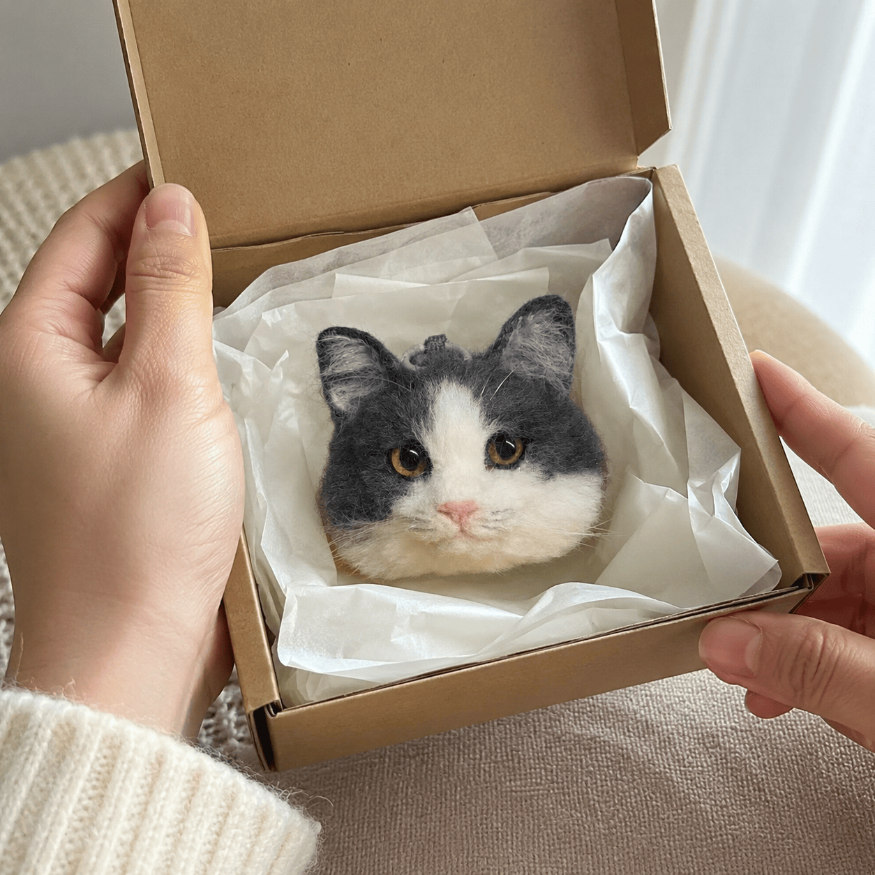 personalized felt pet ornament