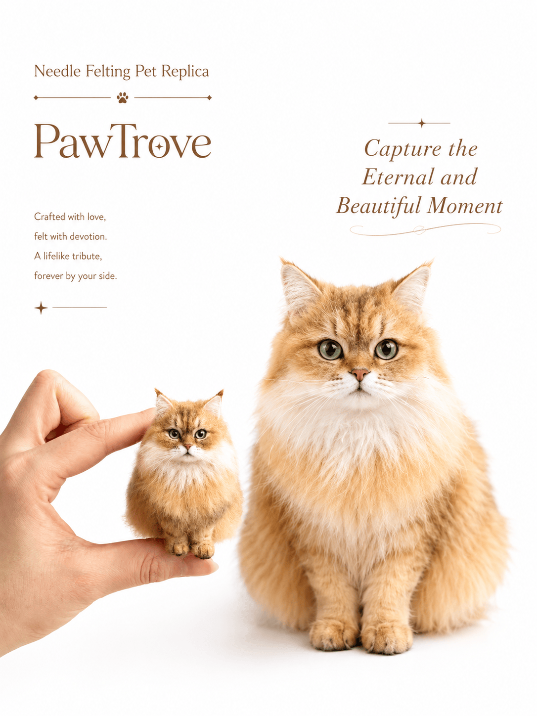 Handmade wool felt pet keepsake, custom pet memorial figurine by PawTrove-introduction