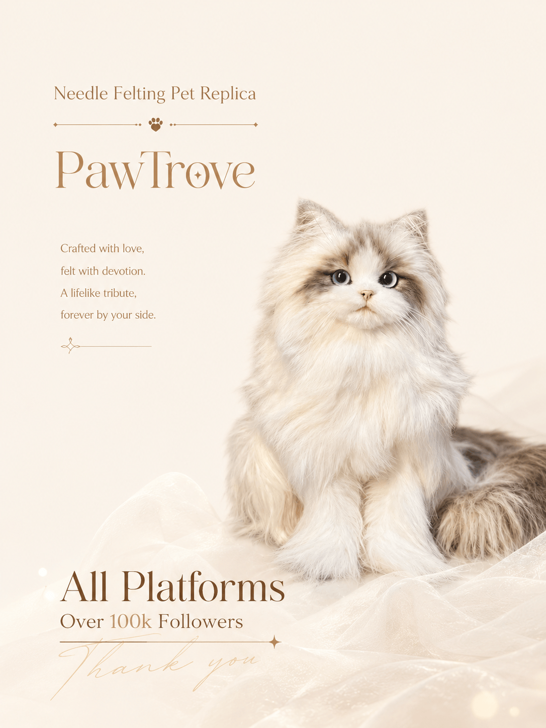 Handmade wool felt pet keepsake, custom pet memorial figurine by PawTrove-introduction