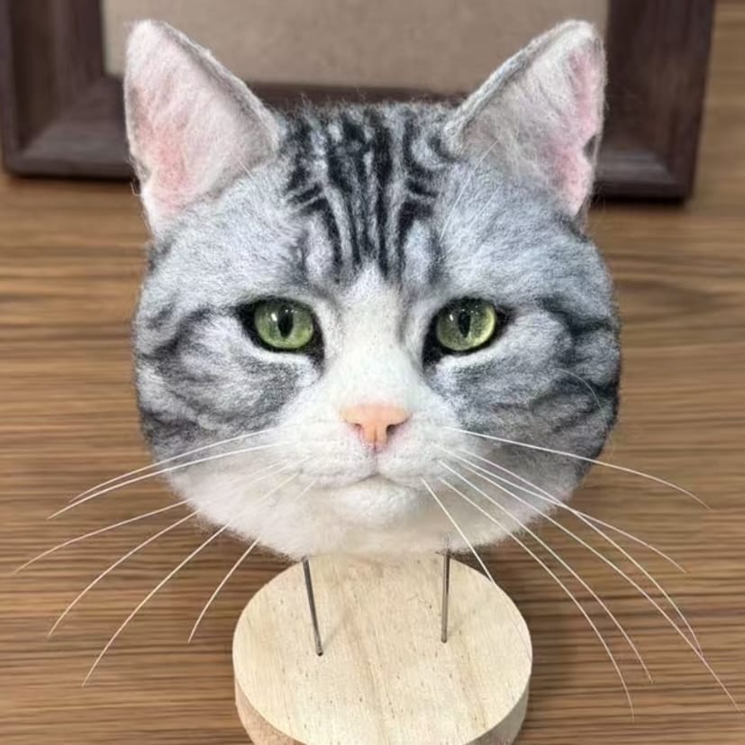 Handmade wool felt pet keepsake, custom pet memorial figurine by PawTrove-introduction