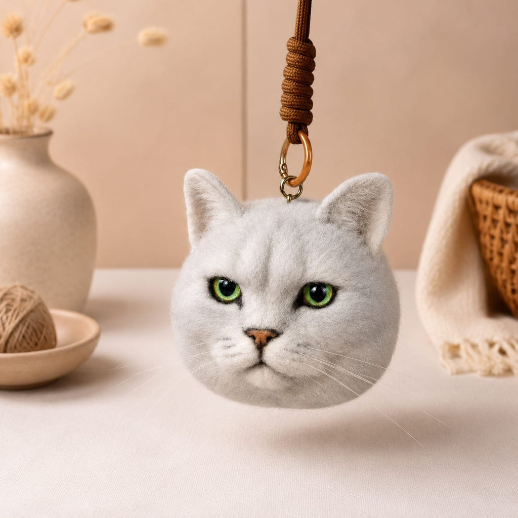 Cat Ornaments Felted pet replica - Personalized Cat Ornaments