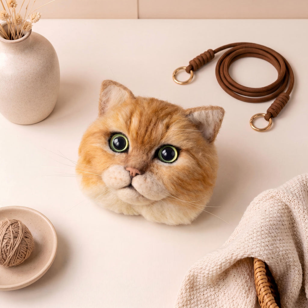 Cat Ornaments Felted pet replica - Personalized Cat Ornaments