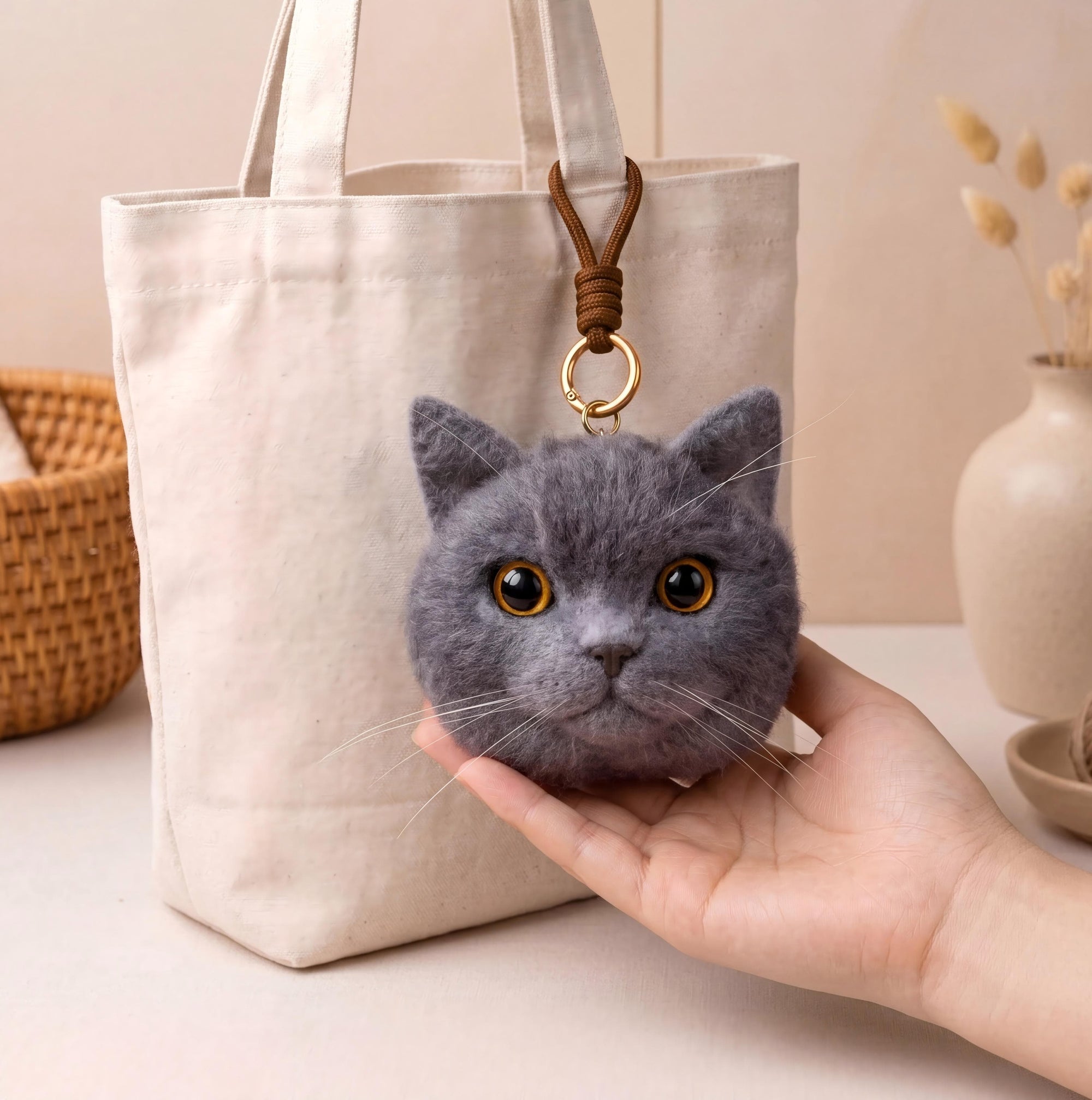 Cat Ornaments Felted pet replica - Personalized Cat Ornaments