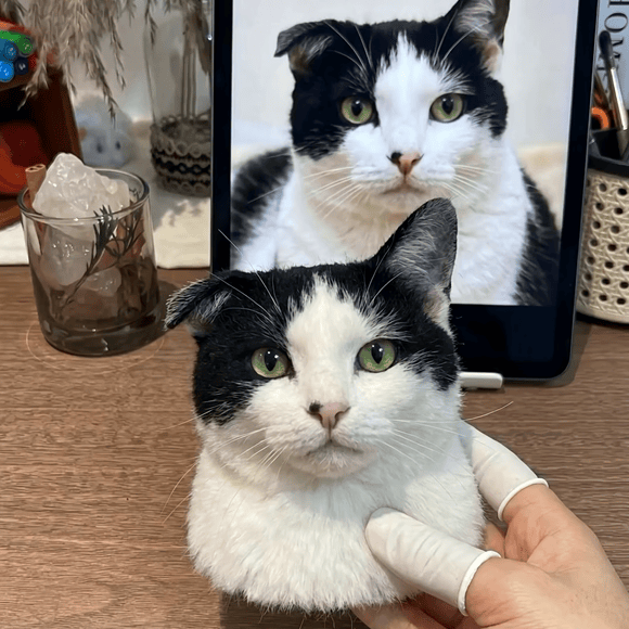 custom wool felt pet portrait