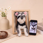 Felted Dog Portrait Needle felting pet replica - Framed Felted Pet Portrait