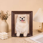 Felted Dog Portrait Needle felting pet replica - Framed Felted Pet Portrait