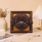 Felted Dog Portrait Needle felting pet replica - Framed Felted Pet Portrait