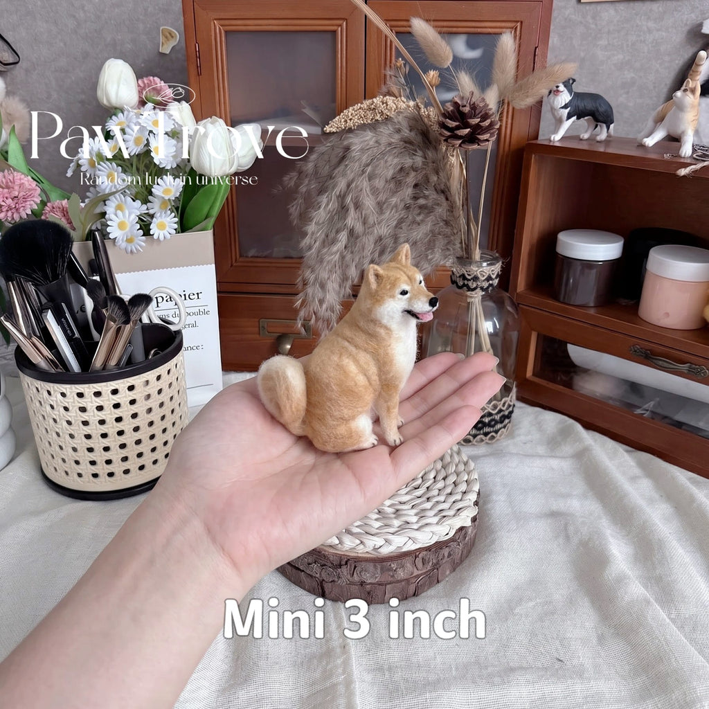 Mini Figurine Needle felting pet replica - Mini Figurine
