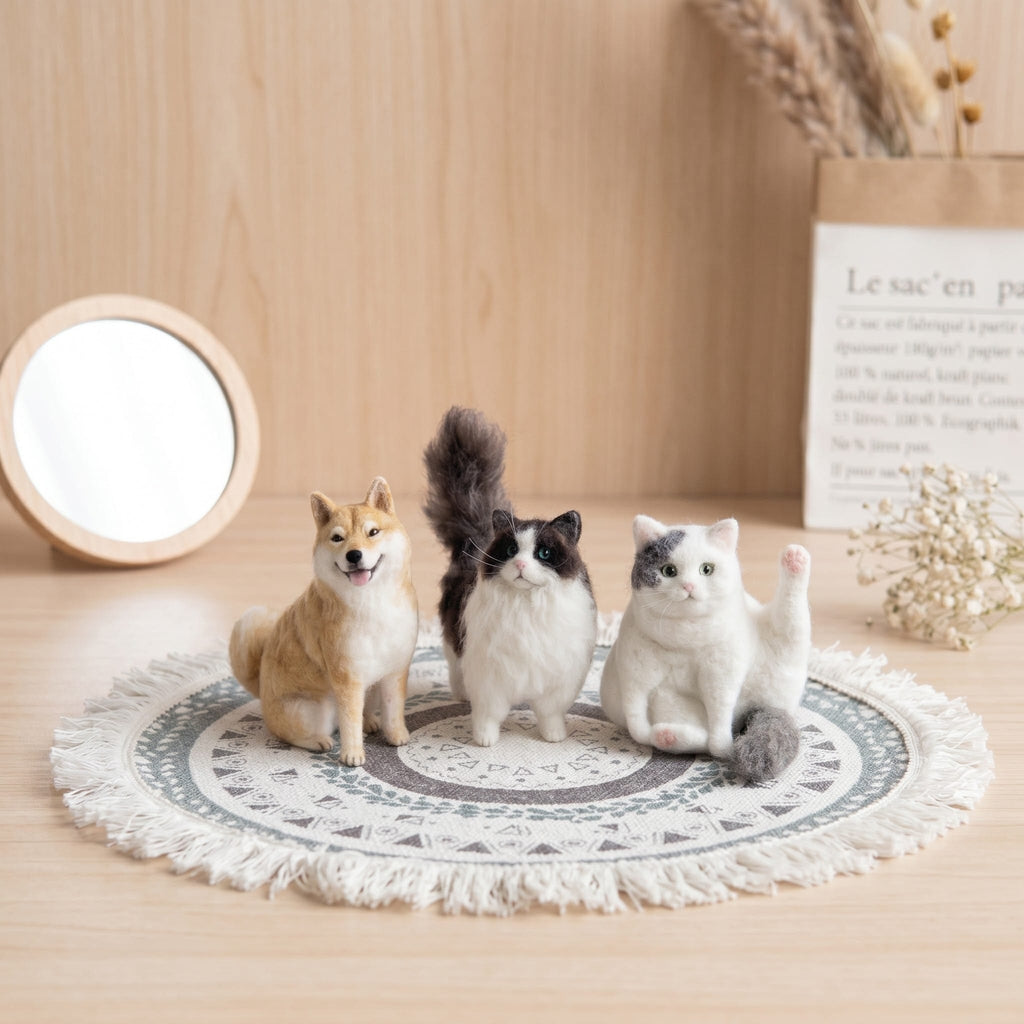 Mini Figurine Needle felting pet replica - Mini Figurine