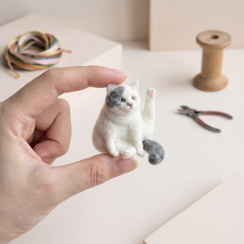 Mini Figurine Needle felting pet replica - Mini Figurine