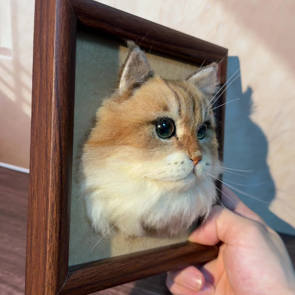 フェルト猫ポートレート