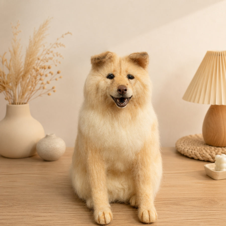 Wool felt material for custom pet portraits